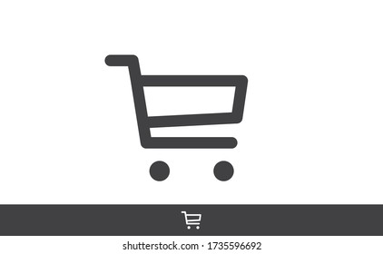 Vector Shopping Cart, online commerce symbol. Internet buy pictogram.