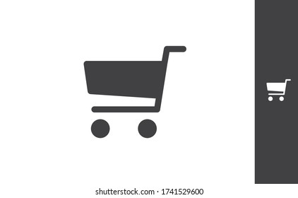 Vector Shopping Cart, símbolo de comercio online. Internet compra un pictograma.