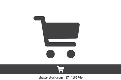 Vector Shopping Cart, símbolo de comercio online. Internet compra un pictograma.