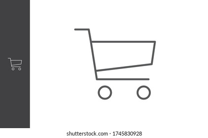 Vector Shopping Cart, online commerce symbol. Internet buy pictogram.