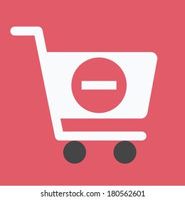 Vector Shopping Cart Remove from Cart Icon