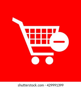 Vector Shopping Cart with Remove sign