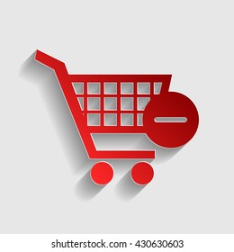 Vector Shopping Cart with Remove sign