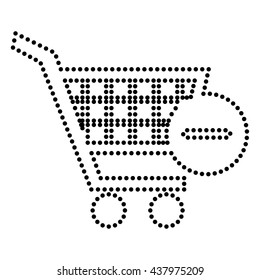 Vector Shopping Cart with Remove sign