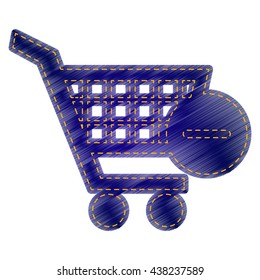 Vector Shopping Cart with Remove sign