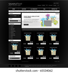 Vector Shopping Cart Website Design Template