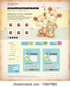 Vector Shopping Cart Website Design Template