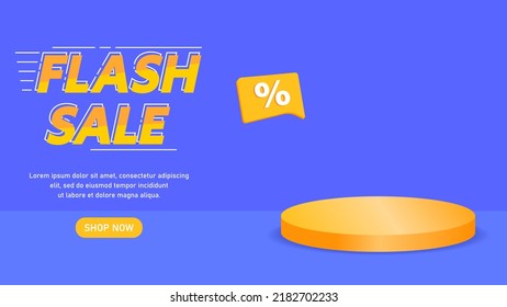 Cartel o cartel del día de compras de vectores con escena de podio de producto y fondo de foco. Diseño de plantillas de banner para medios sociales y sitios web.