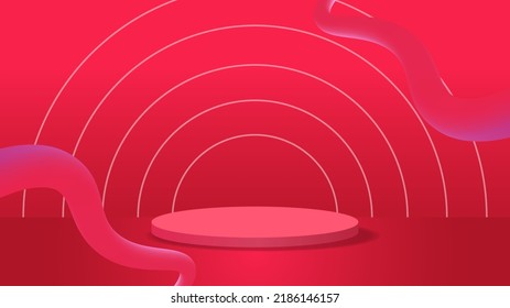 Vector Shopping day poster or banner with product podium scene and spotlight background Gradient Blue. Banner template design for social media and websites.