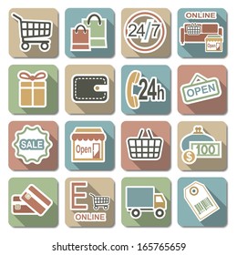 Vector Shopping Flat Icons