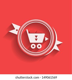 Icono de la compra de vectores diseño moderno plano