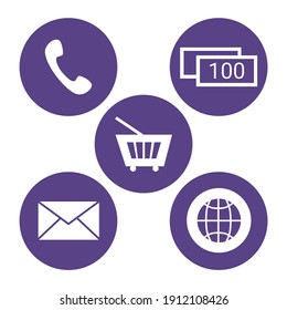 Vector shopping icon pictogram set. Vector illustration. Simple illustration