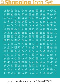 Vector shopping icon set