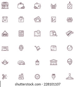 Vector shopping icon set