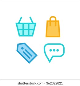 Vector shopping icon set