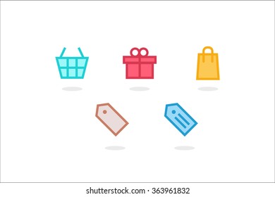 Vector shopping icon set