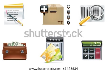 Vector shopping icon set and elements. Part 4