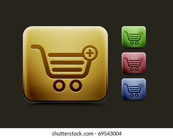 vector shopping icon set, includes four color versions for your web colour design used.