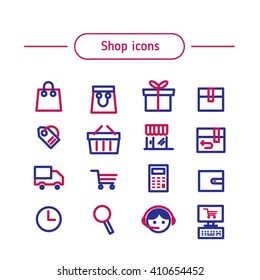 Vector shopping icons