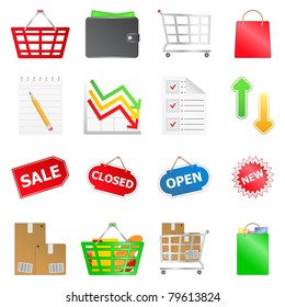 Vector shopping icons