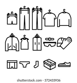 Vector Shopping icons on white background