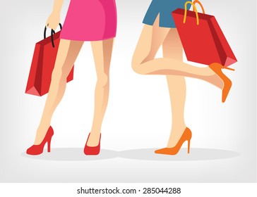 Vector shopping illustration