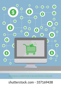 vector shopping internet for business  