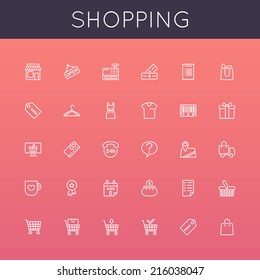 Vector Shopping Line Icons