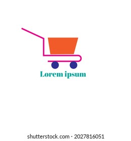 vector shopping or shopping mall minimalist illustration