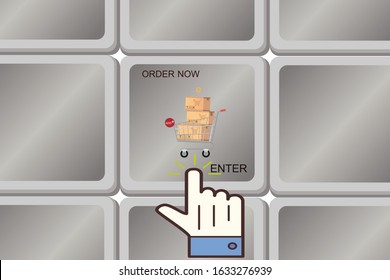 Vector of shopping online concept creative idea