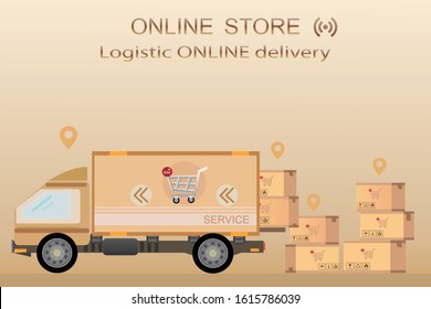 Vector of shopping online concept design