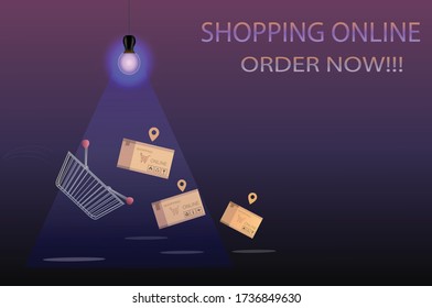 Vector of shopping online concept idea