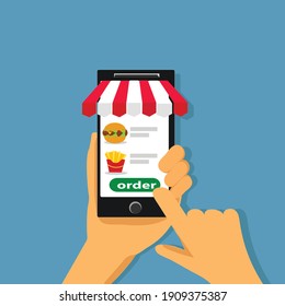 Vektor Shopping online schnelle Lieferung einfach in mobilen Anwendungen verwendet