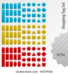 Vector Shopping Price Tags with three color.