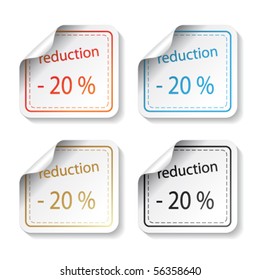 Vector shopping stickers