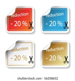 Vector shopping stickers