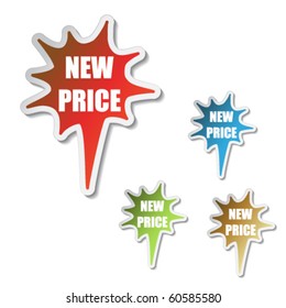 Vector shopping stickers