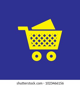 vector shopping trolley icon
