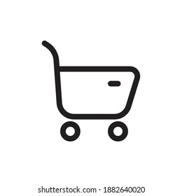 icono del carro de la compra vectorial. bueno para el diseño de la interfaz de usuario o el icono de mercado.