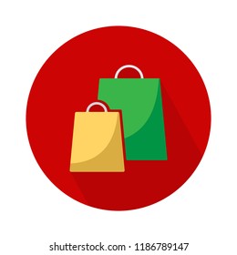 vector shopping two bag icon. shopping package illustration - fashion shop