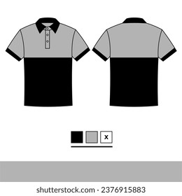 Vector short sleeve polo shirt mockup, simple polo shirt design, polo shirt design model 2