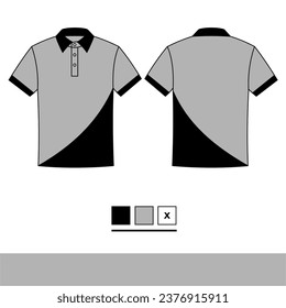 Vector short sleeve polo shirt mockup, simple polo shirt design, polo shirt design model 3