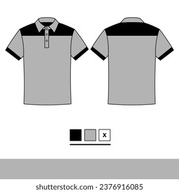 Vector short sleeve polo shirt mockup, simple polo shirt design, polo shirt design model 4