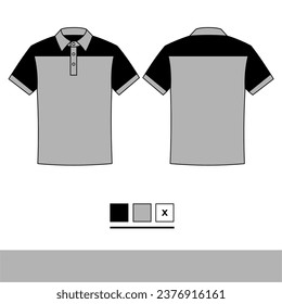 Vector short sleeve polo shirt mockup, simple polo shirt design, polo shirt design model 6