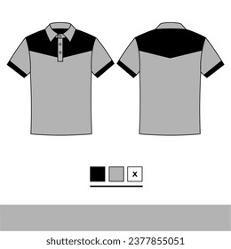 Vector short sleeve polo shirt mockup, simple polo shirt design, polo shirt design model 11