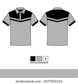 Vector short sleeve polo shirt mockup, simple polo shirt design, polo shirt design model 12