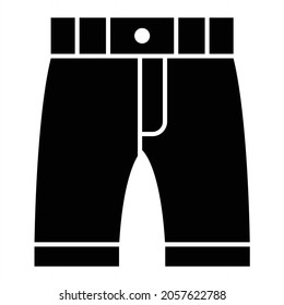  Vector Shorts Glyph Icon Design

