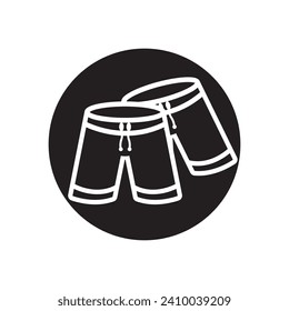 Vector shorts icon logo vector design template