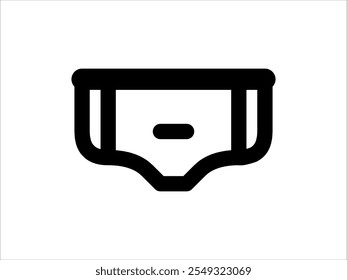 Icono de los pantalones cortos de Vector en negro