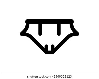 Icono de los pantalones cortos de Vector en negro